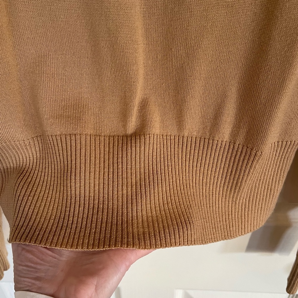 Banana Republic Camel Crew Neck Sweater Merino Wool - Picture 4 of 9